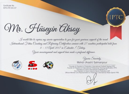 IPTC Certificate